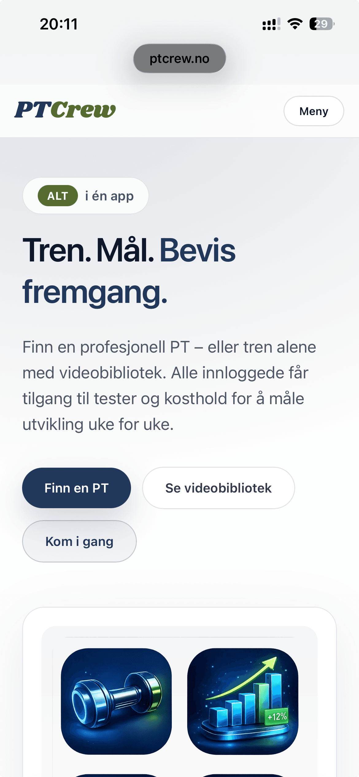 PTCrew – mobilvisning